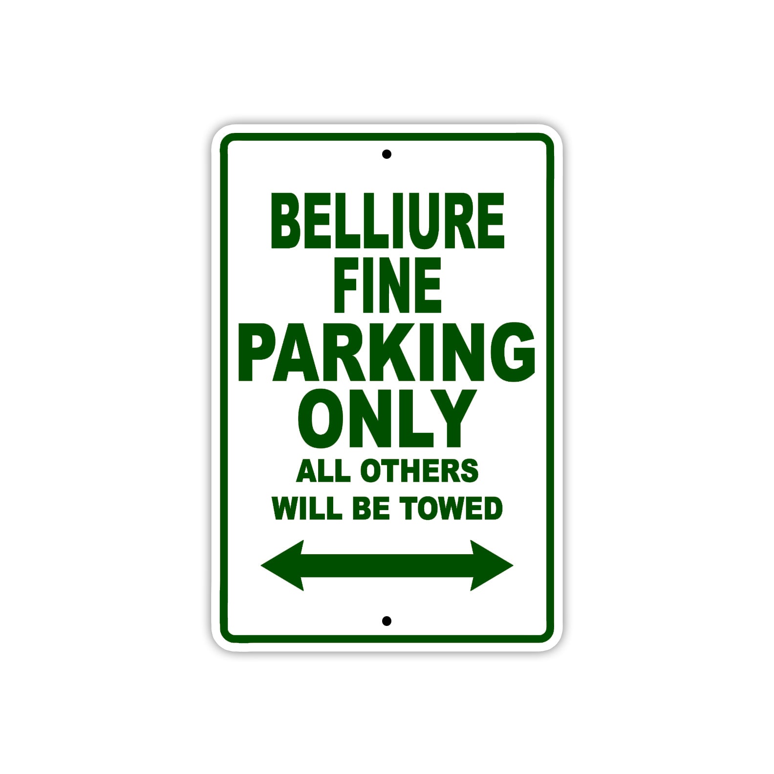 Bulliure Fine Parking Only All Others Will Be Towed Sea Ocean Beach Lake Boat Aluminum Metal Sign Plate