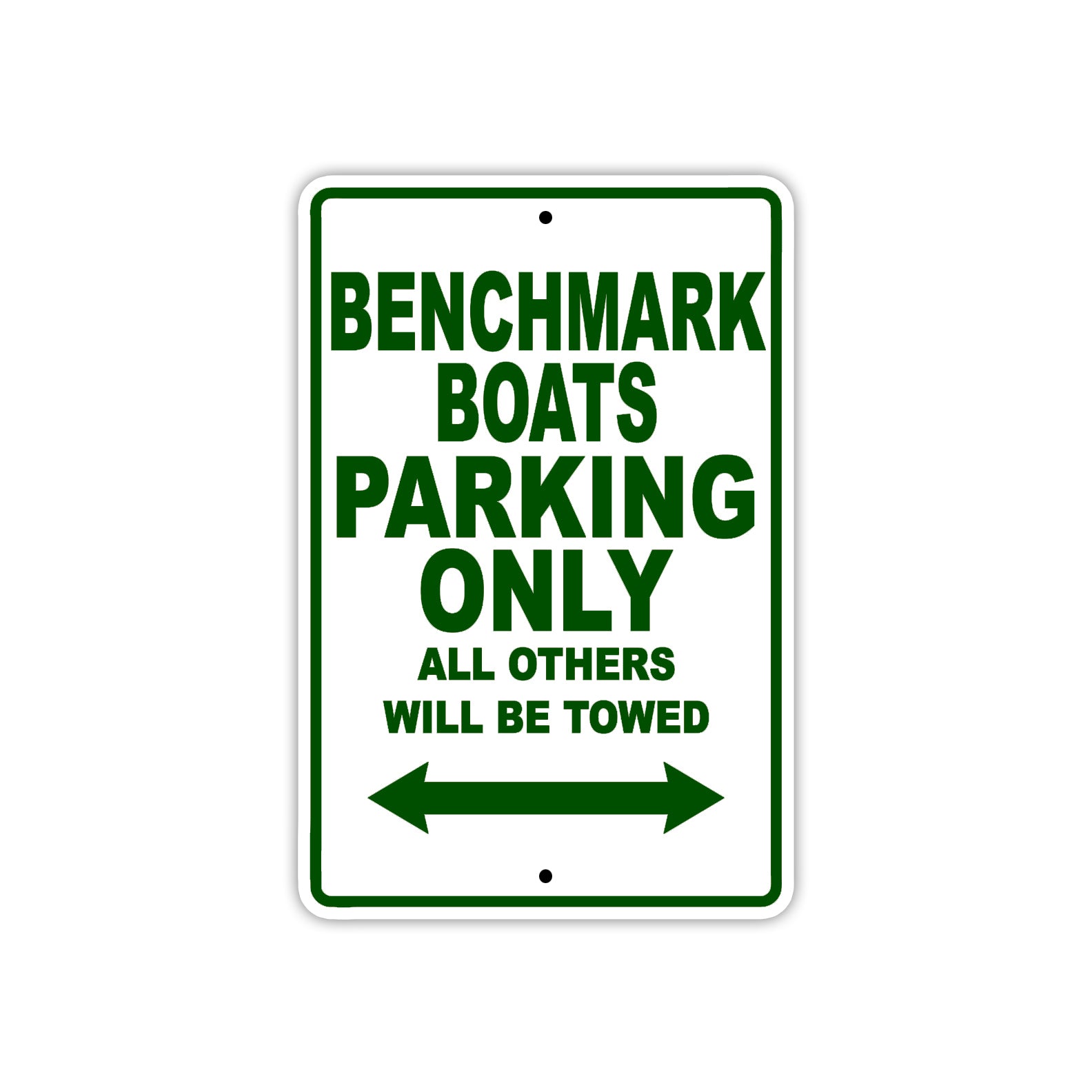 Benchmark Boats Parking Only All Others Will Be Towed Sea Ocean Beach Lake Boat Aluminum Metal Sign Plate