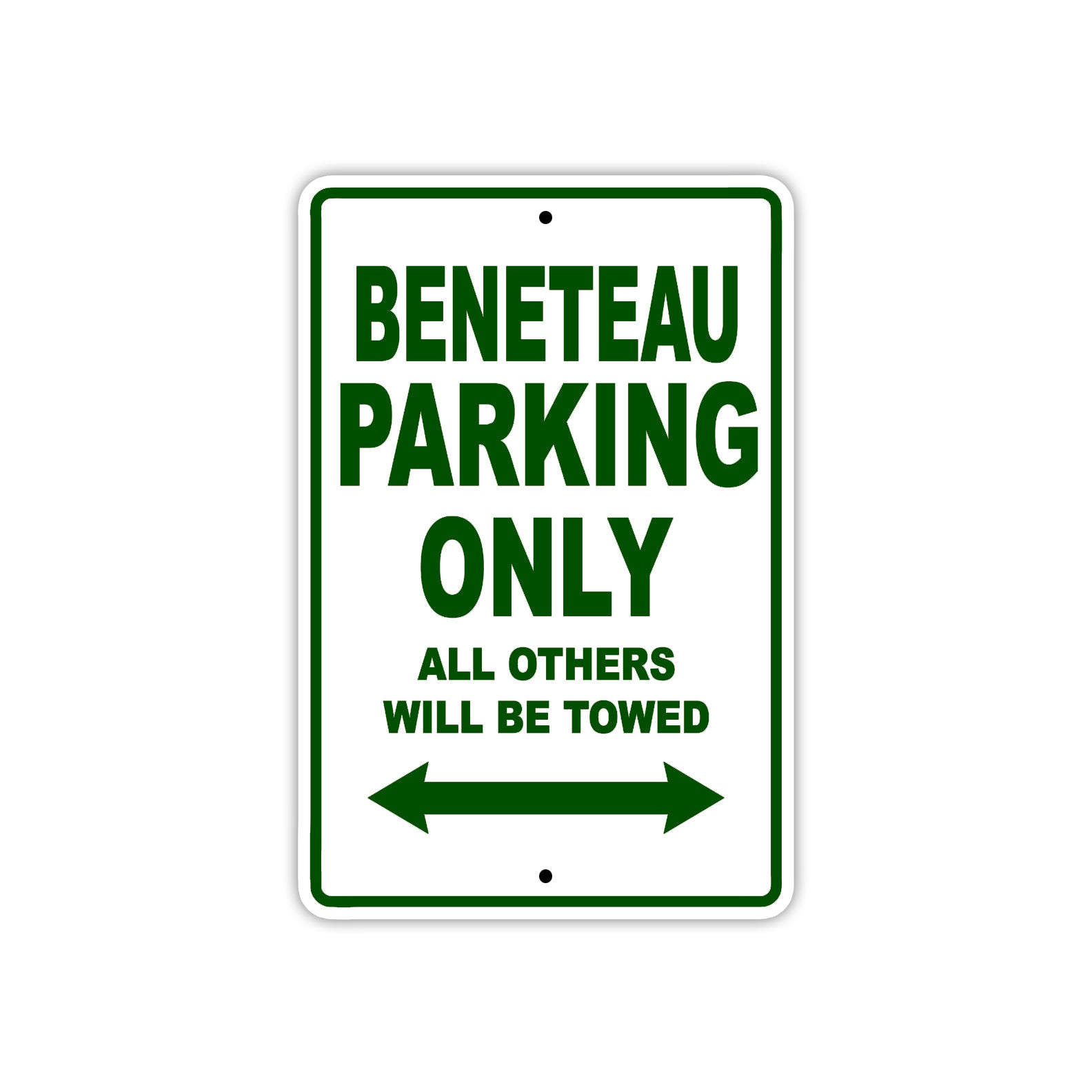 Beneteau Parking Only All Others Will Be Towed Sea Ocean Beach Lake Boat Aluminum Metal Sign Plate