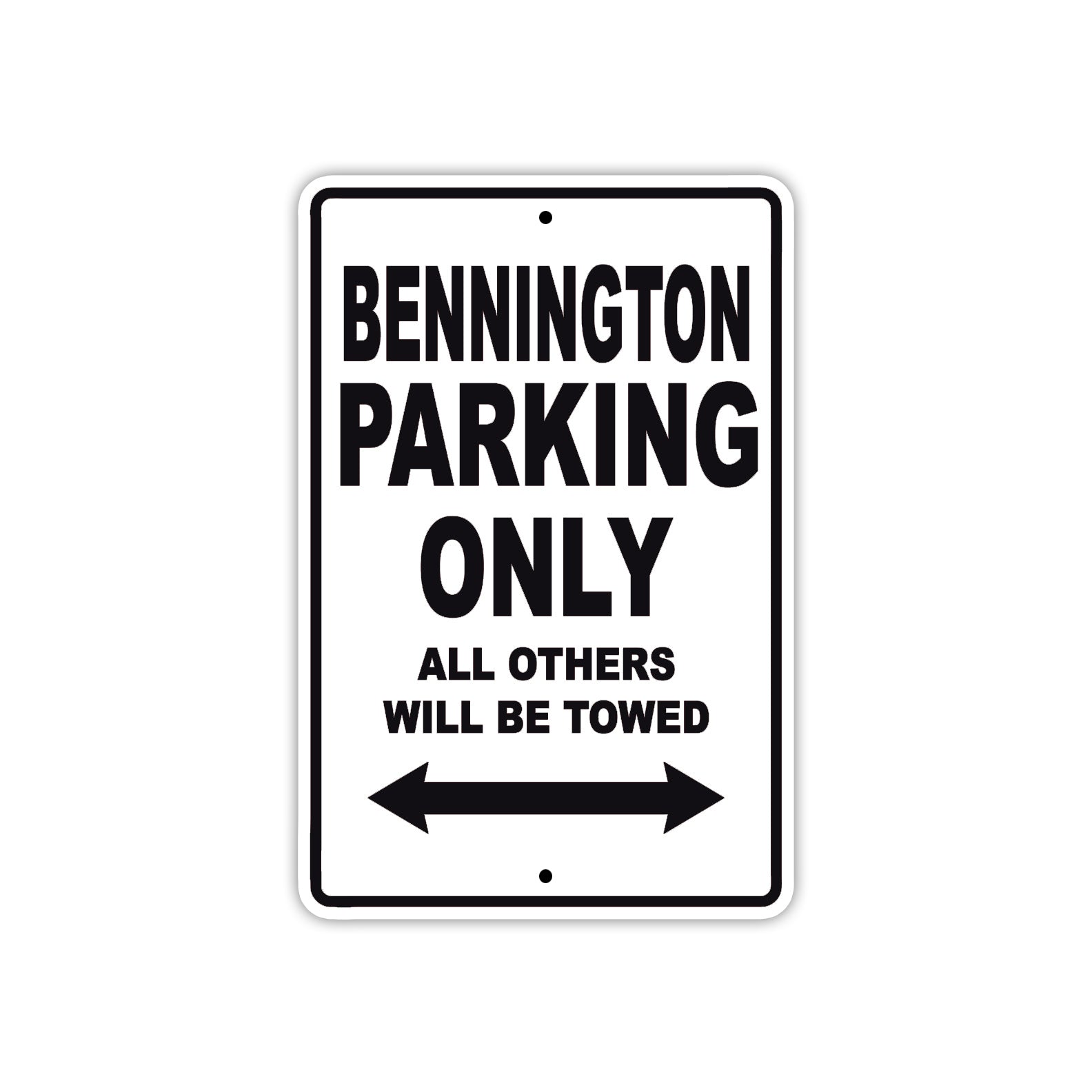Bennington Parking Only All Others Will Be Towed Sea Ocean Beach Lake Boat Aluminum Metal Sign Plate
