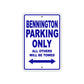 Bennington Parking Only All Others Will Be Towed Sea Ocean Beach Lake Boat Aluminum Metal Sign Plate