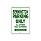 Bennington Parking Only All Others Will Be Towed Sea Ocean Beach Lake Boat Aluminum Metal Sign Plate