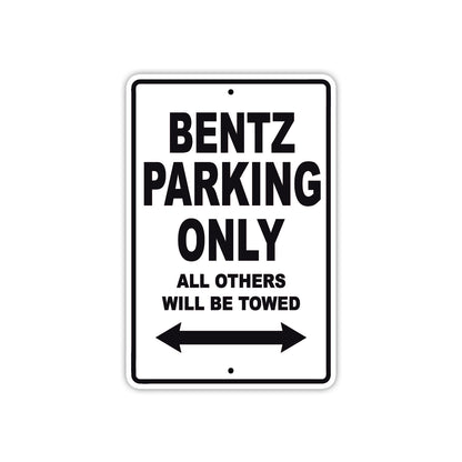 Bentz Parking Only All Others Will Be Towed Sea Ocean Beach Lake Boat Aluminum Metal Sign Plate