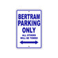 Bertram Parking Only All Others Will Be Towed Sea Ocean Beach Lake Boat Aluminum Metal Sign Plate