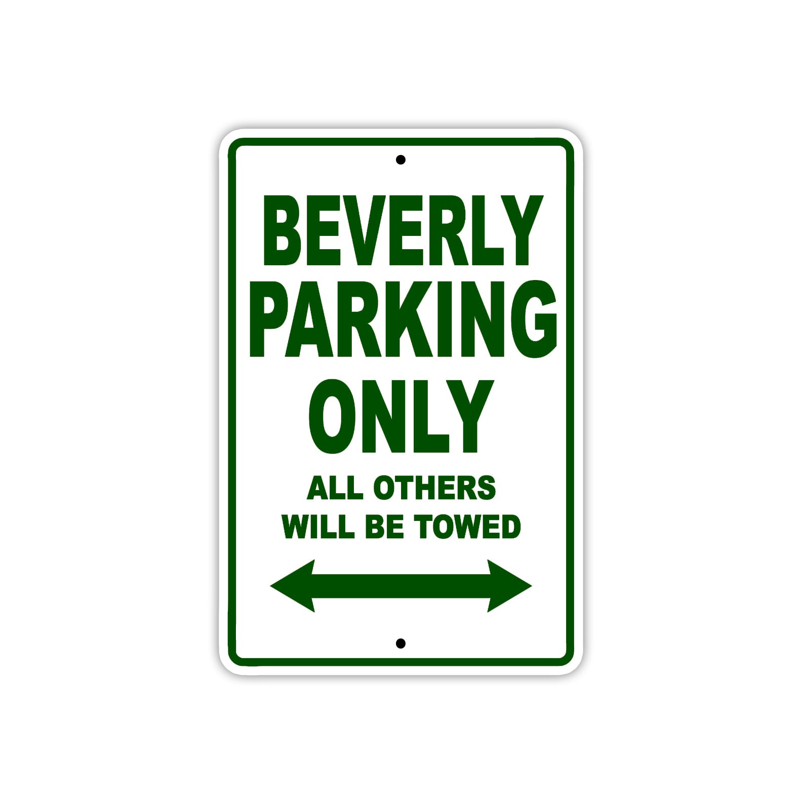 Beverly Parking Only All Others Will Be Towed Sea Ocean Beach Lake Boat Aluminum Metal Sign Plate
