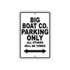 Big Boat Co. Parking Only All Others Will Be Towed Sea Ocean Beach Lake Boat Aluminum Metal Sign Plate
