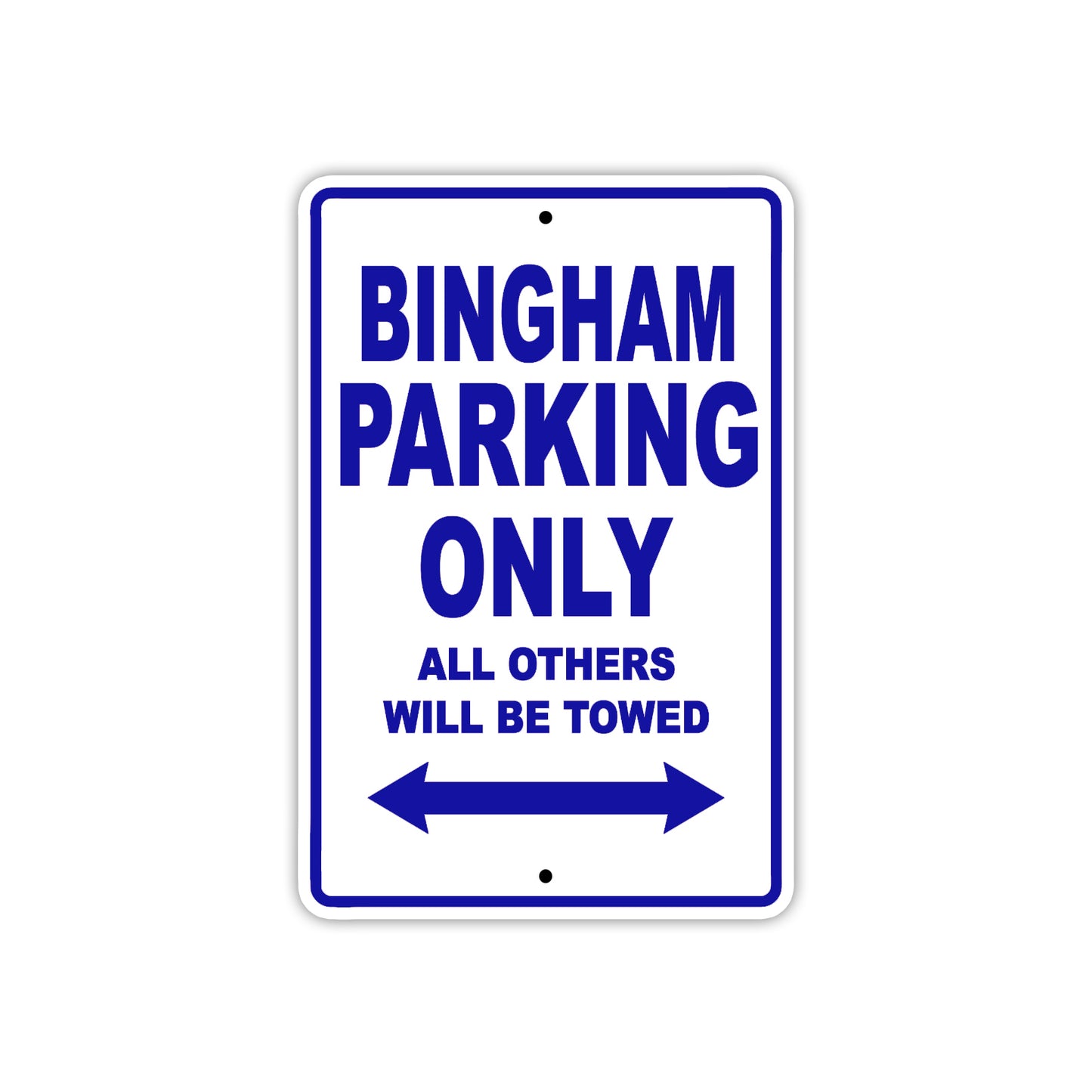 Bingham Parking Only All Others Will Be Towed Sea Ocean Beach Lake Boat Aluminum Metal Sign Plate