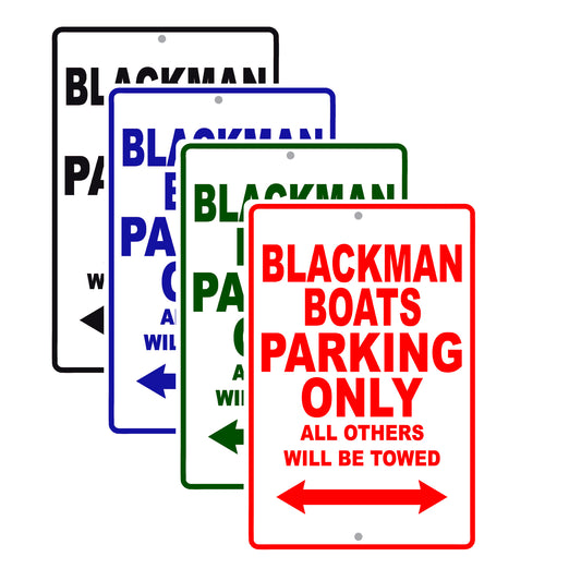 Black Man Boats Parking Only All Others Will Be Towed Sea Ocean Beach Lake Boat Aluminum Metal Sign Plate