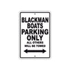 Black Man Boats Parking Only All Others Will Be Towed Sea Ocean Beach Lake Boat Aluminum Metal Sign Plate