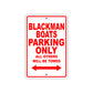 Black Man Boats Parking Only All Others Will Be Towed Sea Ocean Beach Lake Boat Aluminum Metal Sign Plate