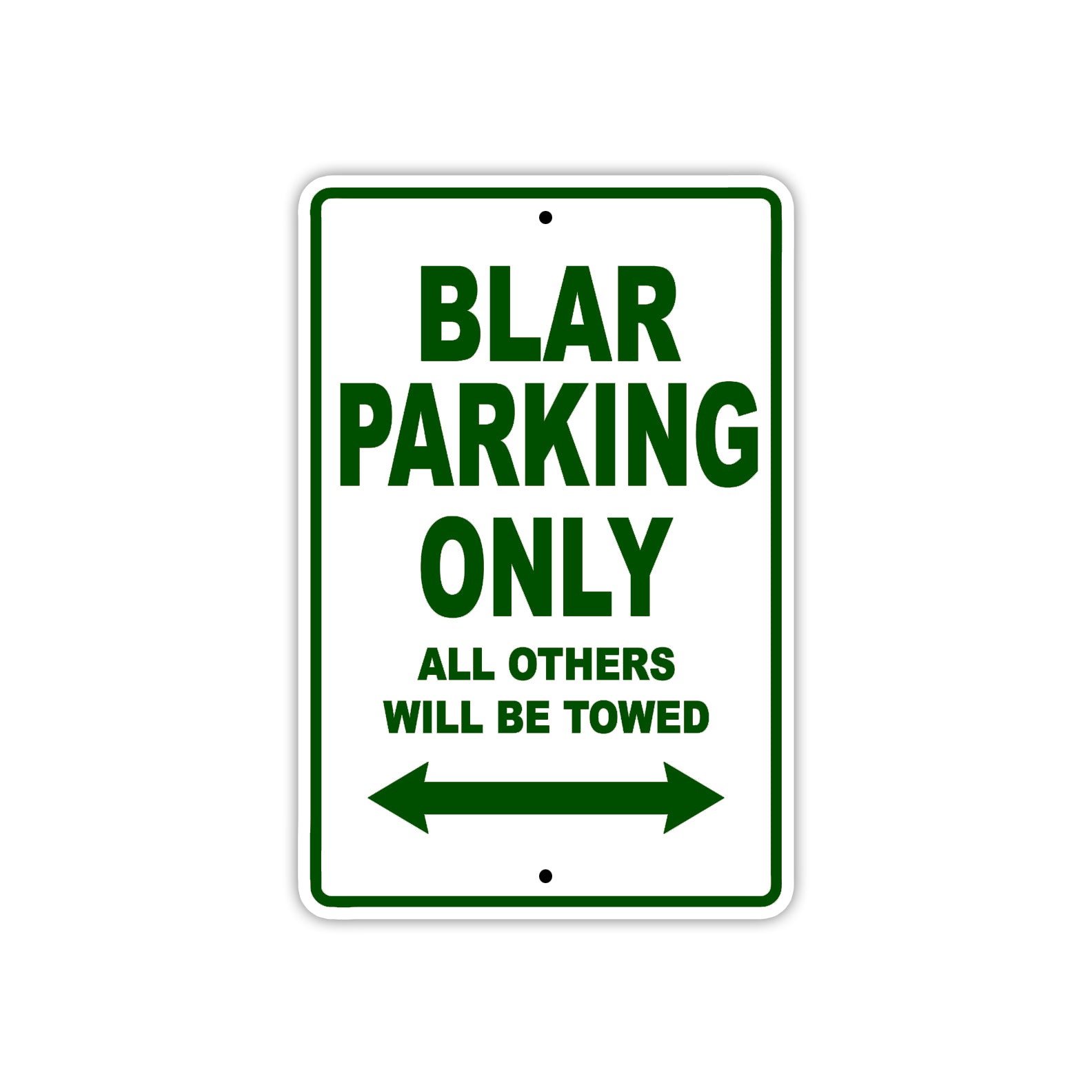 Blar Parking Only All Others Will Be Towed Sea Ocean Beach Lake Boat Aluminum Metal Sign Plate