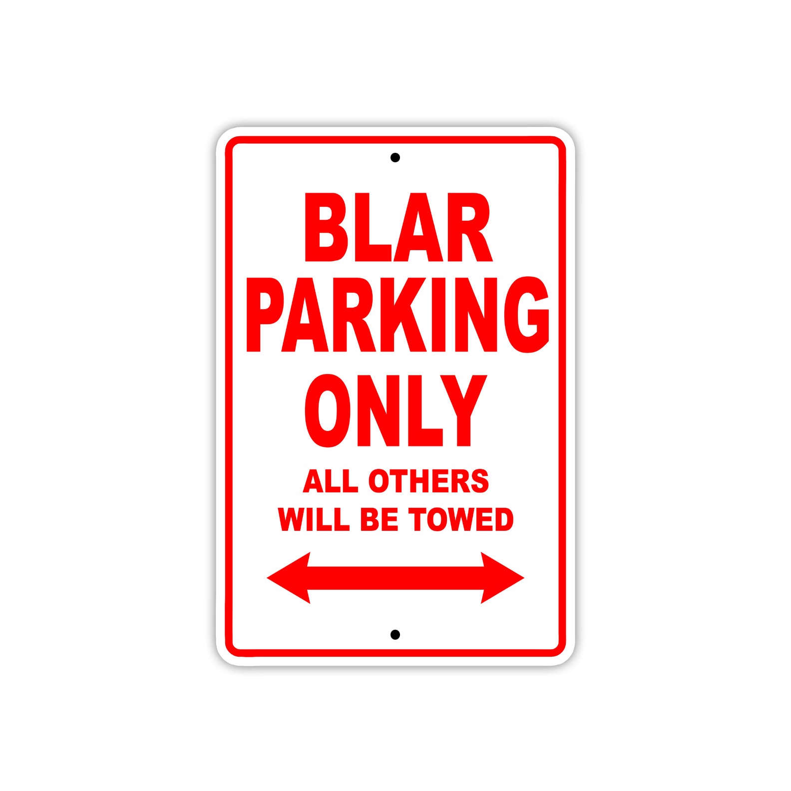 Blar Parking Only All Others Will Be Towed Sea Ocean Beach Lake Boat Aluminum Metal Sign Plate