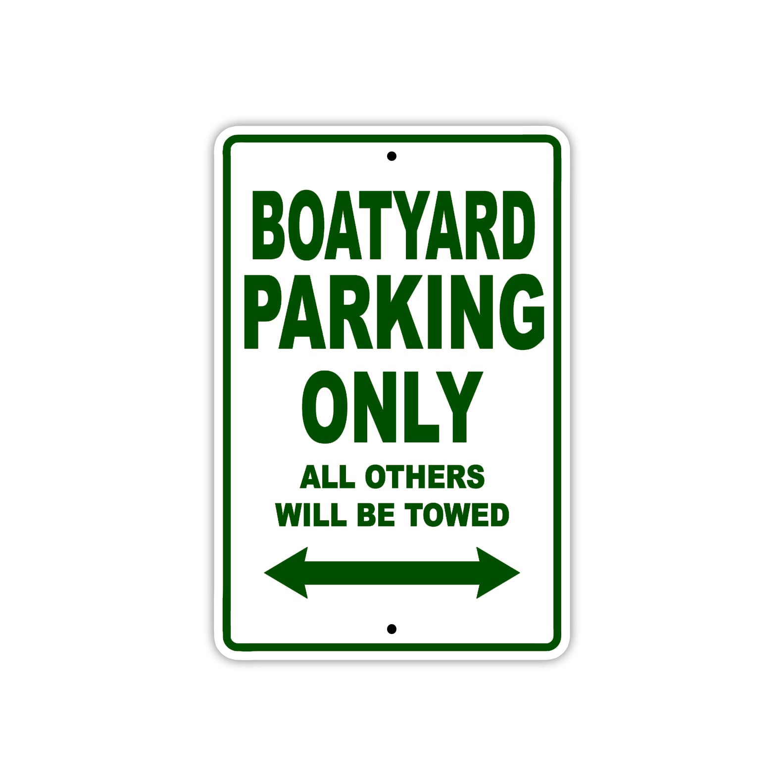 Boatyard Parking Only All Others Will Be Towed Sea Ocean Beach Lake Boat Aluminum Metal Sign Plate