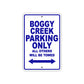 Boggy Creek Parking Only All Others Will Be Towed Sea Ocean Beach Lake Boat Aluminum Metal Sign Plate