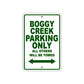 Boggy Creek Parking Only All Others Will Be Towed Sea Ocean Beach Lake Boat Aluminum Metal Sign Plate