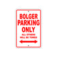 Bolger Parking Only All Others Will Be Towed Sea Ocean Beach Lake Boat Aluminum Metal Sign Plate