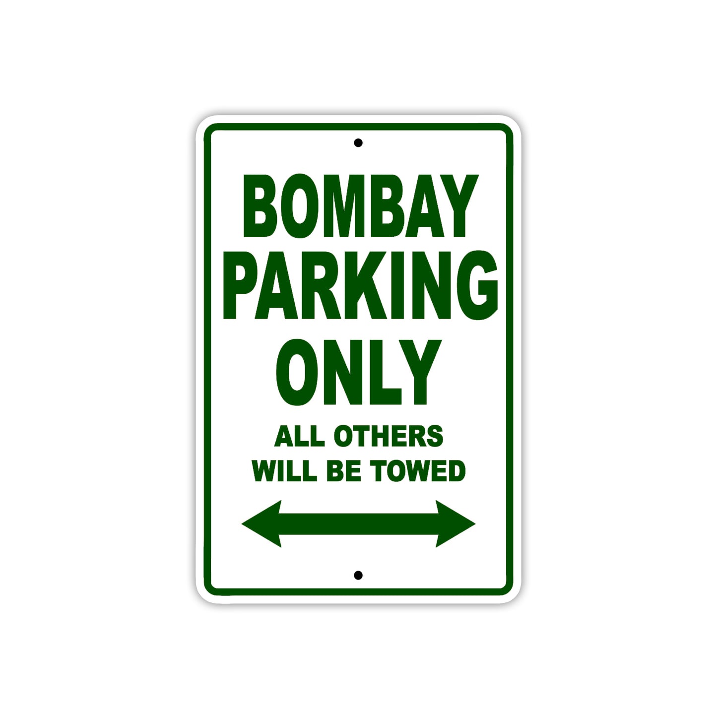 Bombay Parking Only All Others Will Be Towed Sea Ocean Beach Lake Boat Aluminum Metal Sign Plate