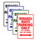 Bonanza Boats Parking Only All Others Will Be Towed Sea Ocean Beach Lake Boat Aluminum Metal Sign Plate