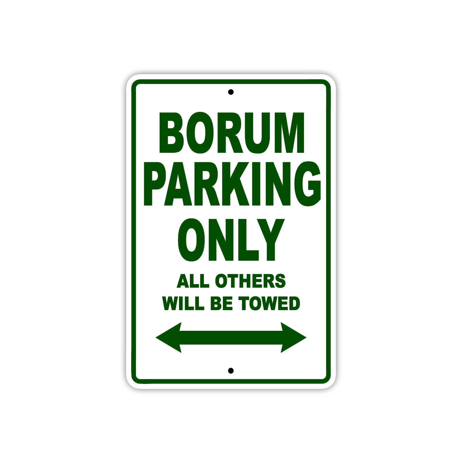 Borum Parking Only All Others Will Be Towed Sea Ocean Beach Lake Boat Aluminum Metal Sign Plate
