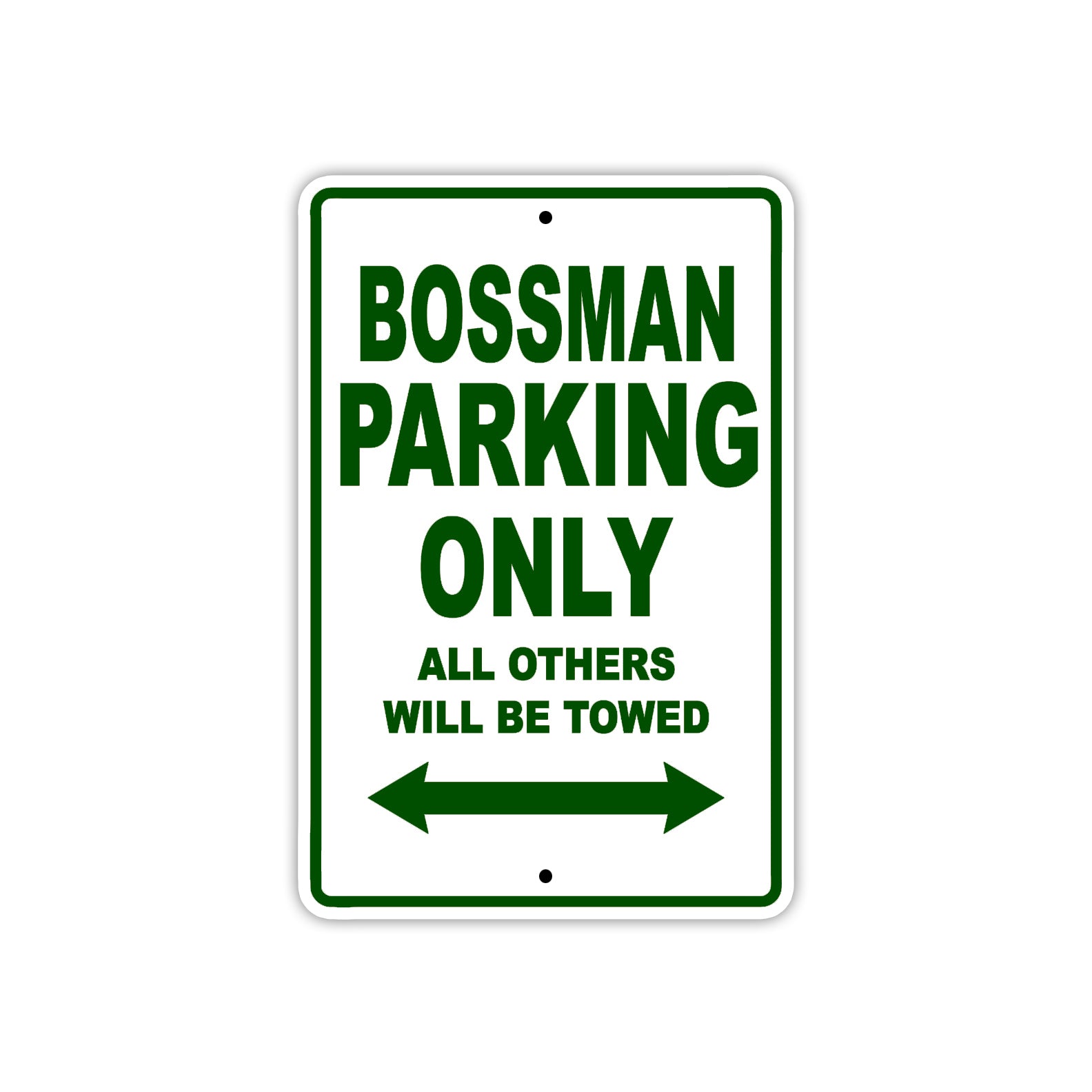 Bossman Parking Only All Others Will Be Towed Sea Ocean Beach Lake Boat Aluminum Metal Sign Plate