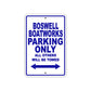 Boswell Boatworks Parking Only All Others Will Be Towed Sea Ocean Beach Lake Boat Aluminum Metal Sign Plate
