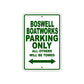 Boswell Boatworks Parking Only All Others Will Be Towed Sea Ocean Beach Lake Boat Aluminum Metal Sign Plate
