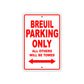 Breuil Parking Only All Others Will Be Towed Sea Ocean Beach Lake Boat Aluminum Metal Sign Plate
