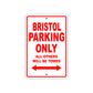 Bristol Parking Only All Others Will Be Towed Sea Ocean Beach Lake Boat Aluminum Metal Sign Plate