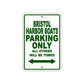 Bristol Harbor Boats Parking Only All Others Will Be Towed Sea Ocean Beach Lake Boat Aluminum Metal Sign Plate