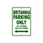 Britannia Boats Parking Only All Others Will Be Towed Sea Ocean Beach Lake Boat Aluminum Metal Sign Plate