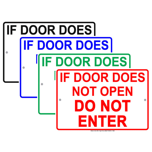If Door Does Not Open Do Not Enter Jokes Funny Office Bar Club Restaurant Store Notice Aluminum