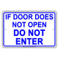 If Door Does Not Open Do Not Enter Jokes Funny Office Bar Club Restaurant Store Notice Aluminum