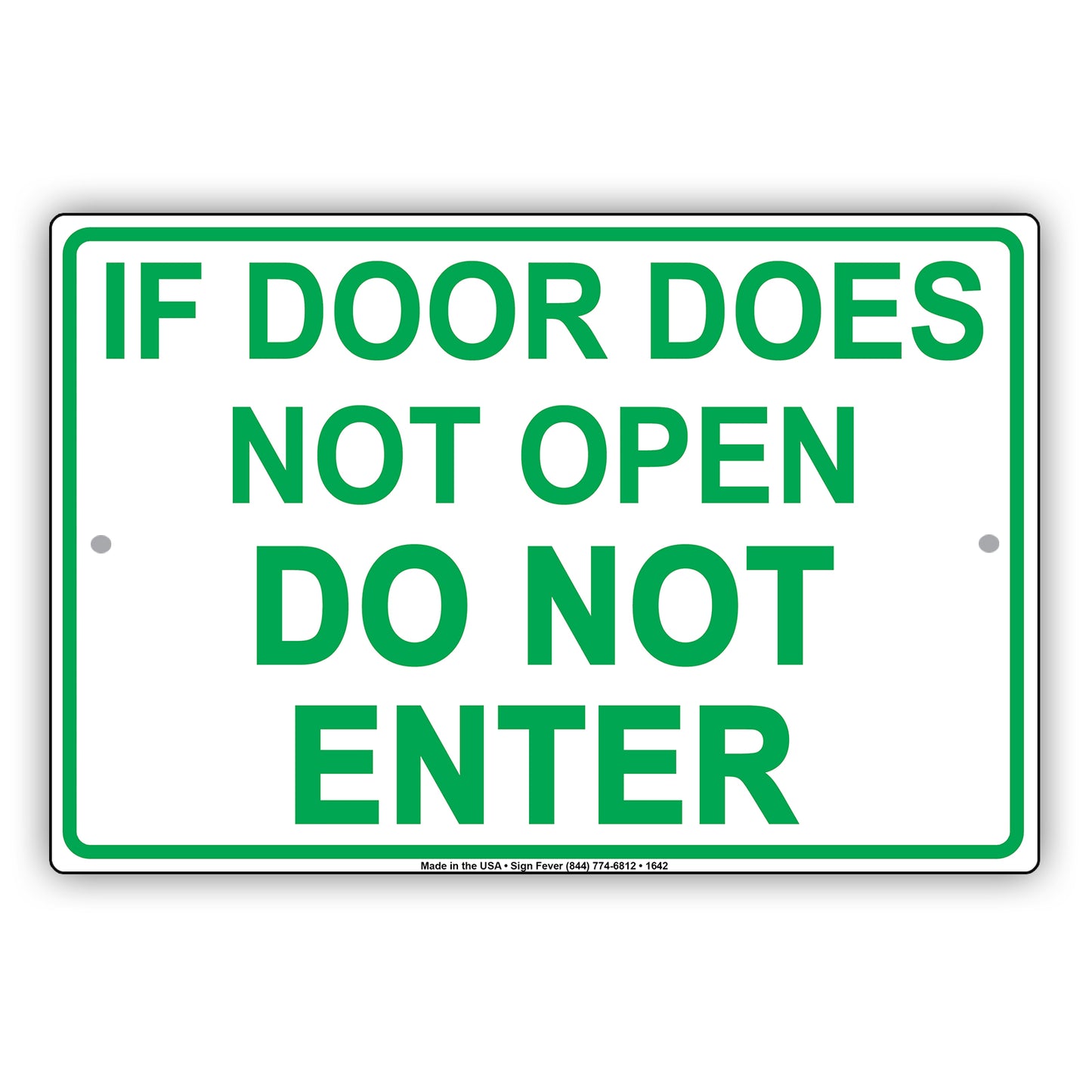 If Door Does Not Open Do Not Enter Jokes Funny Office Bar Club Restaurant Store Notice Aluminum