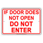 If Door Does Not Open Do Not Enter Jokes Funny Office Bar Club Restaurant Store Notice Aluminum