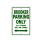 Brooker Boats Parking Only All Others Will Be Towed Sea Ocean Beach Lake Boat Aluminum Metal Sign Plate