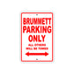 Brummett Boats Parking Only All Others Will Be Towed Sea Ocean Beach Lake Boat Aluminum Metal Sign Plate