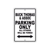 Buck Thomas & Assoc Boats Parking Only All Others Will Be Towed Sea Ocean Beach Lake Boat Aluminum Metal Sign Plate