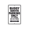 Buddy Davis Boats Parking Only All Others Will Be Towed Sea Ocean Beach Lake Boat Aluminum Metal Sign Plate