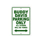 Buddy Davis Boats Parking Only All Others Will Be Towed Sea Ocean Beach Lake Boat Aluminum Metal Sign Plate