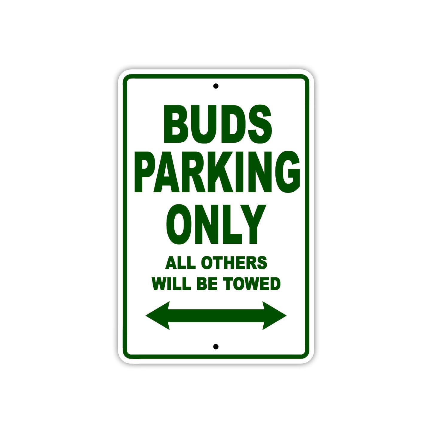 Buds Boats Parking Only All Others Will Be Towed Sea Ocean Beach Lake Boat Aluminum Metal Sign Plate