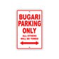 Bugari Boats Parking Only All Others Will Be Towed Sea Ocean Beach Lake Boat Aluminum Metal Sign Plate