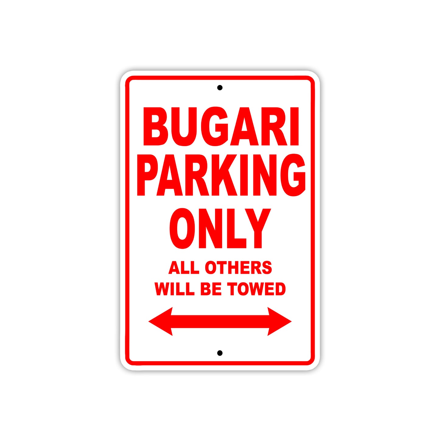 Bugari Boats Parking Only All Others Will Be Towed Sea Ocean Beach Lake Boat Aluminum Metal Sign Plate
