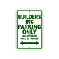 Builders Boats Parking Only All Others Will Be Towed Sea Ocean Beach Lake Boat Aluminum Metal Sign Plate