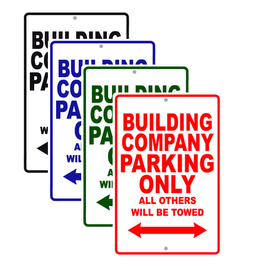 Building Company Boats Parking Only All Others Will Be Towed Sea Ocean Beach Lake Boat Aluminum Metal Sign Plate