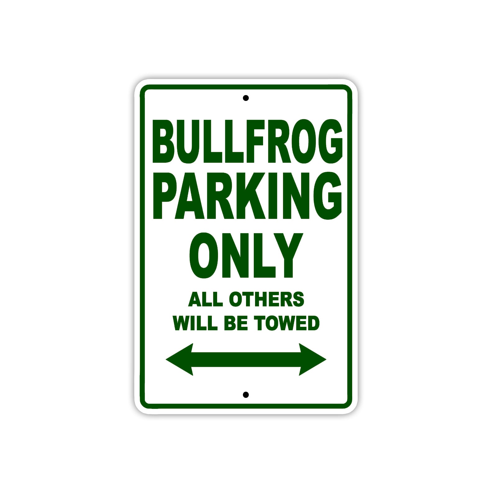 Bullfrog Boats Parking Only All Others Will Be Towed Sea Ocean Beach Lake Boat Aluminum Metal Sign Plate