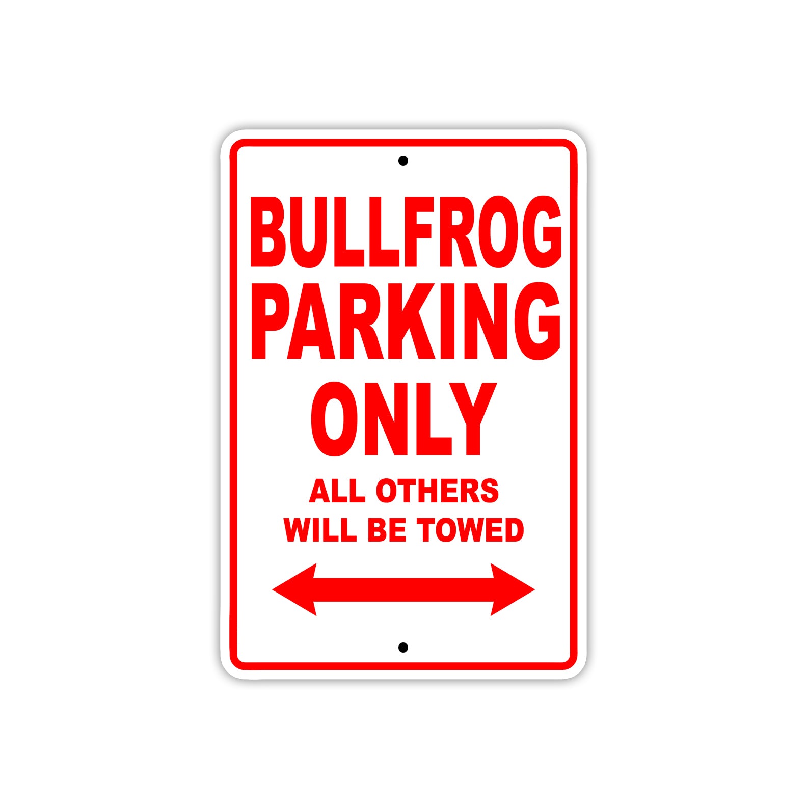 Bullfrog Boats Parking Only All Others Will Be Towed Sea Ocean Beach Lake Boat Aluminum Metal Sign Plate