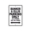 Bunker & Ellis Boats Parking Only All Others Will Be Towed Sea Ocean Beach Lake Boat Aluminum Metal Sign Plate