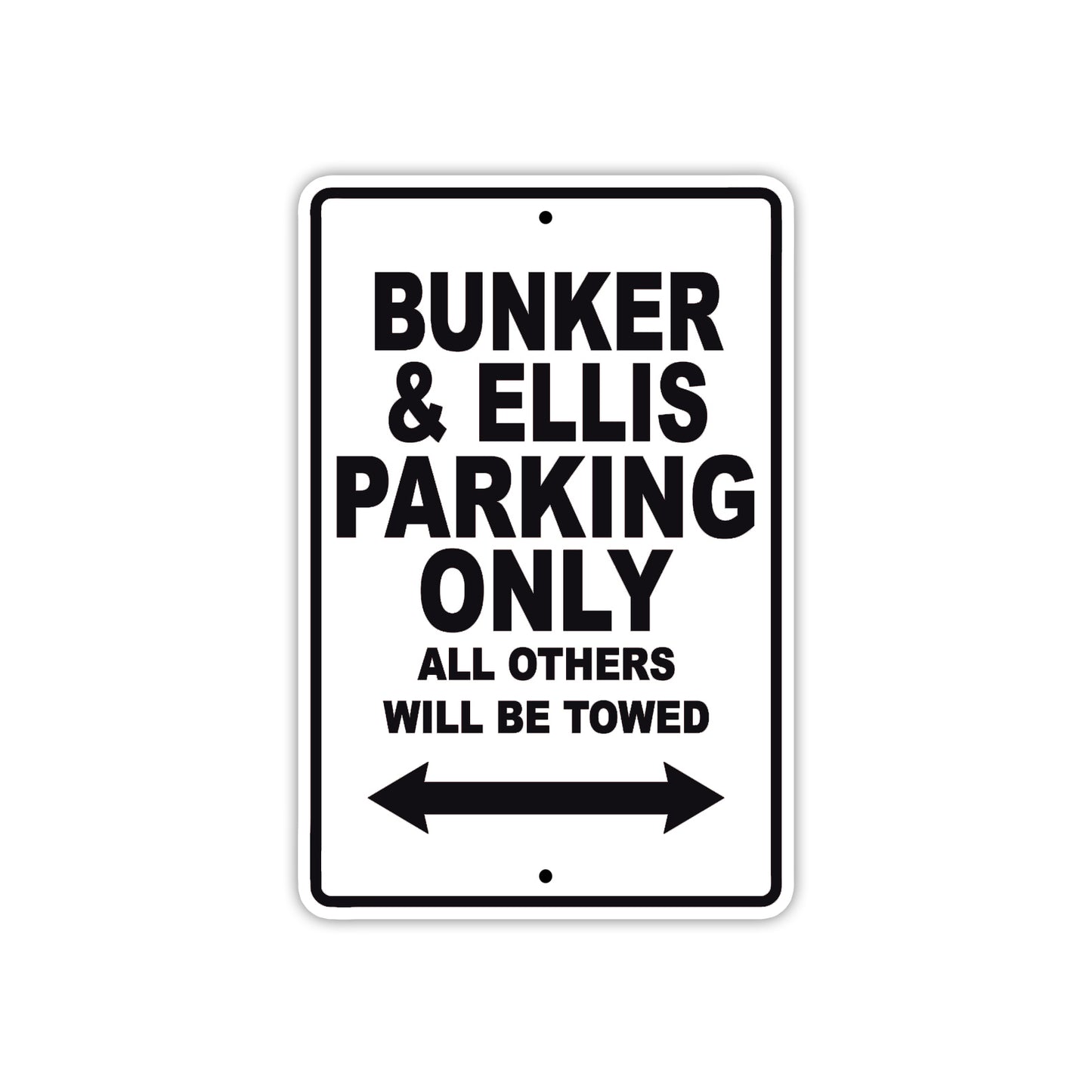 Bunker & Ellis Boats Parking Only All Others Will Be Towed Sea Ocean Beach Lake Boat Aluminum Metal Sign Plate
