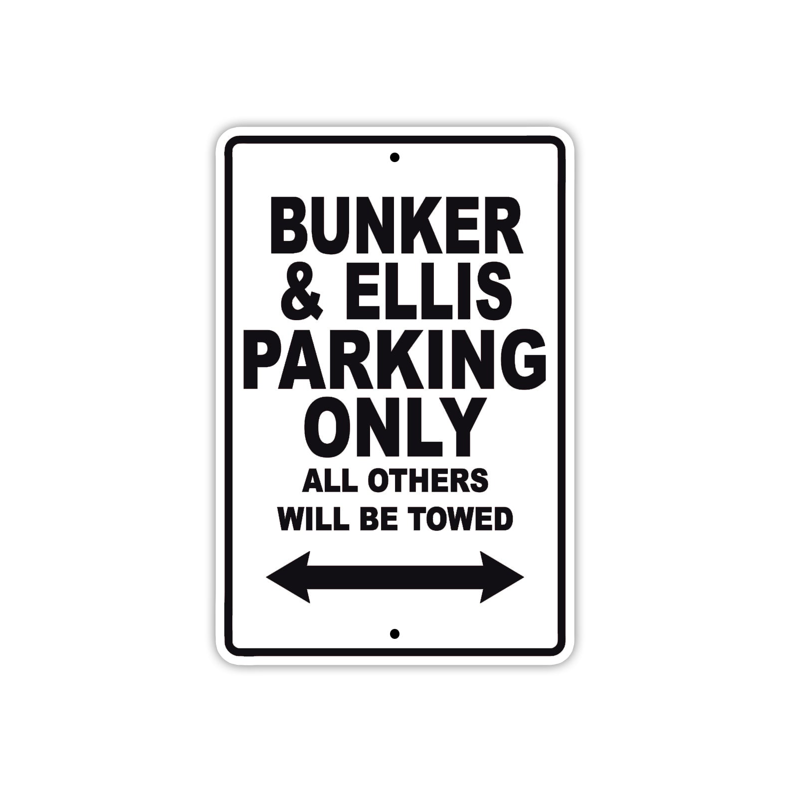 Bunker & Ellis Boats Parking Only All Others Will Be Towed Sea Ocean Beach Lake Boat Aluminum Metal Sign Plate