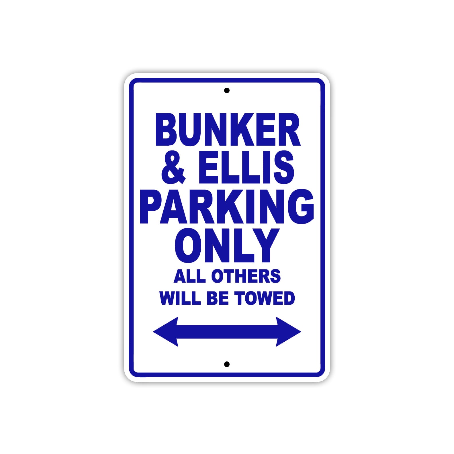 Bunker & Ellis Boats Parking Only All Others Will Be Towed Sea Ocean Beach Lake Boat Aluminum Metal Sign Plate
